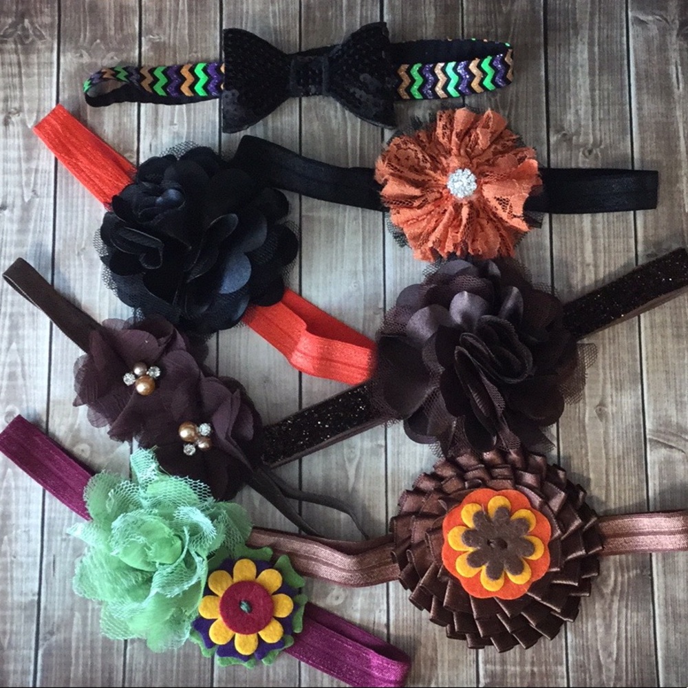 Bundle of 7 Girls Headbands - Fall